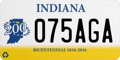 IN license plate 075AGA