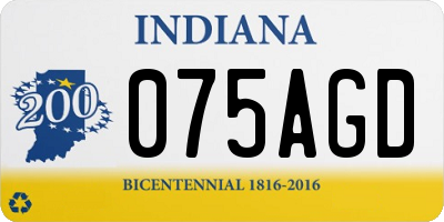 IN license plate 075AGD