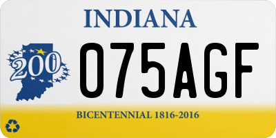 IN license plate 075AGF