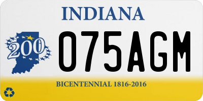 IN license plate 075AGM