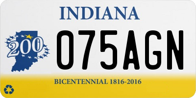 IN license plate 075AGN