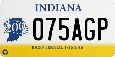 IN license plate 075AGP