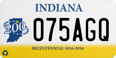 IN license plate 075AGQ