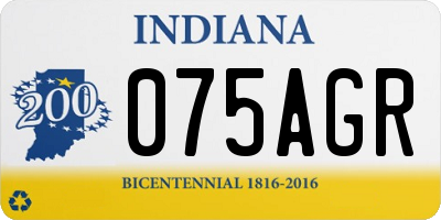 IN license plate 075AGR