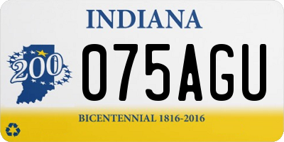 IN license plate 075AGU