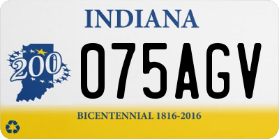 IN license plate 075AGV