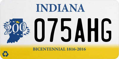 IN license plate 075AHG