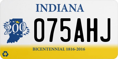 IN license plate 075AHJ