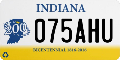 IN license plate 075AHU