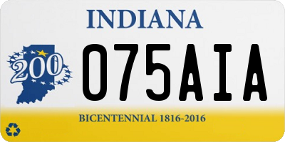 IN license plate 075AIA