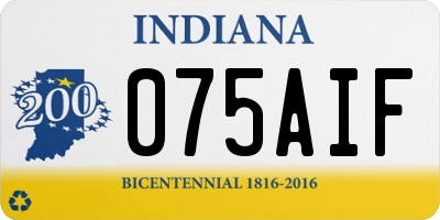 IN license plate 075AIF