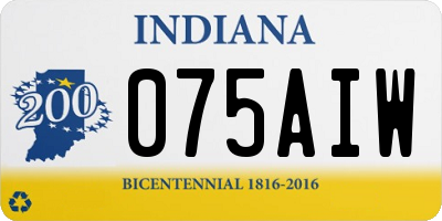 IN license plate 075AIW