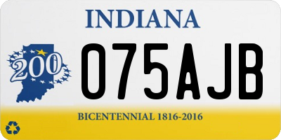 IN license plate 075AJB