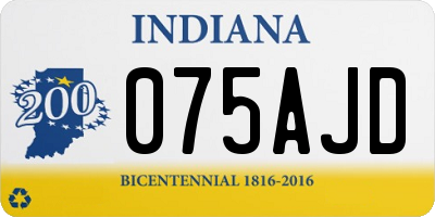 IN license plate 075AJD