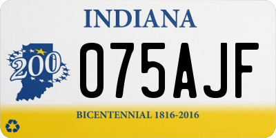 IN license plate 075AJF