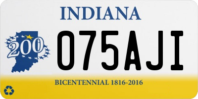 IN license plate 075AJI