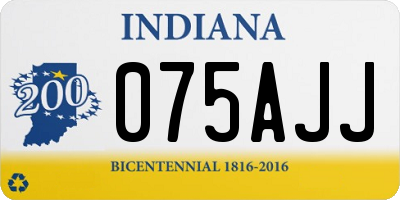 IN license plate 075AJJ