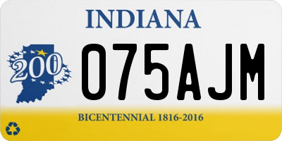 IN license plate 075AJM