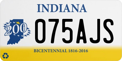 IN license plate 075AJS