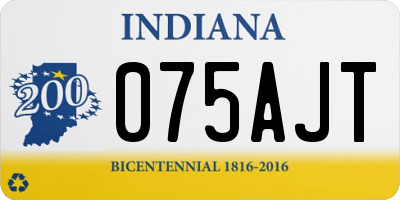 IN license plate 075AJT