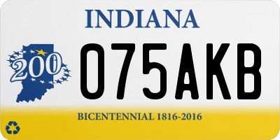 IN license plate 075AKB
