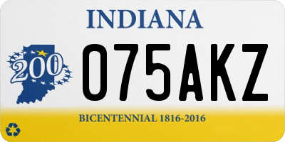 IN license plate 075AKZ