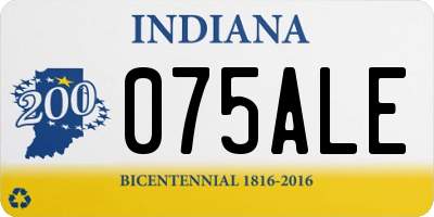IN license plate 075ALE