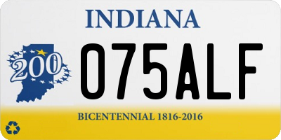 IN license plate 075ALF