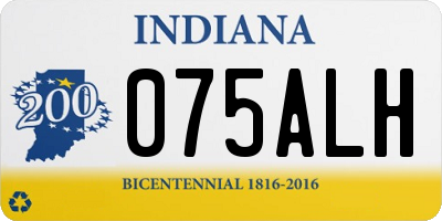 IN license plate 075ALH