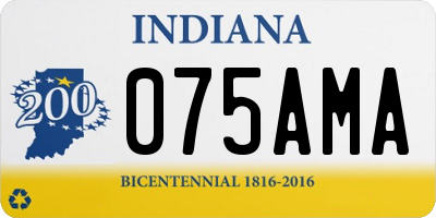 IN license plate 075AMA