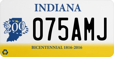 IN license plate 075AMJ