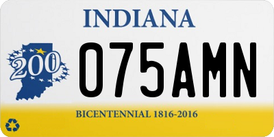 IN license plate 075AMN
