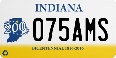 IN license plate 075AMS