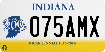 IN license plate 075AMX