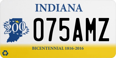 IN license plate 075AMZ