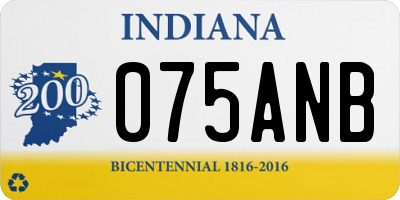 IN license plate 075ANB
