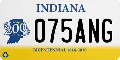 IN license plate 075ANG
