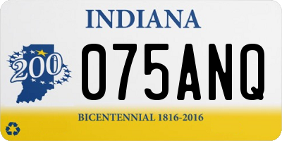 IN license plate 075ANQ