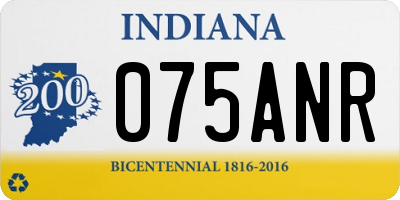 IN license plate 075ANR