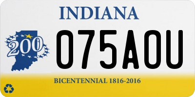IN license plate 075AOU