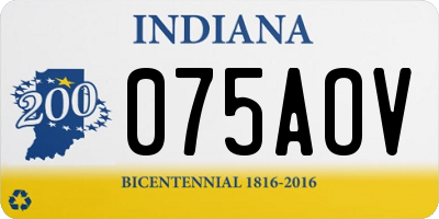 IN license plate 075AOV