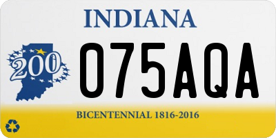 IN license plate 075AQA