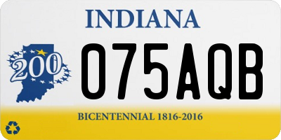 IN license plate 075AQB