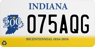 IN license plate 075AQG