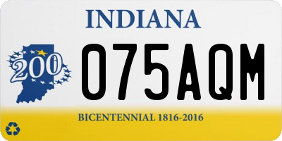 IN license plate 075AQM