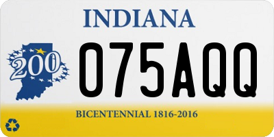 IN license plate 075AQQ