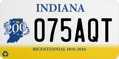 IN license plate 075AQT