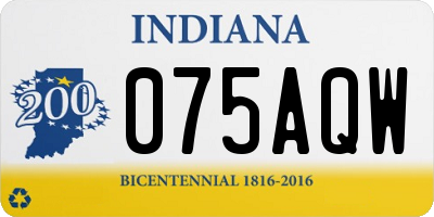 IN license plate 075AQW