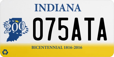 IN license plate 075ATA