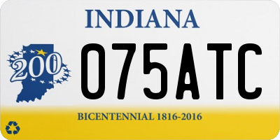 IN license plate 075ATC